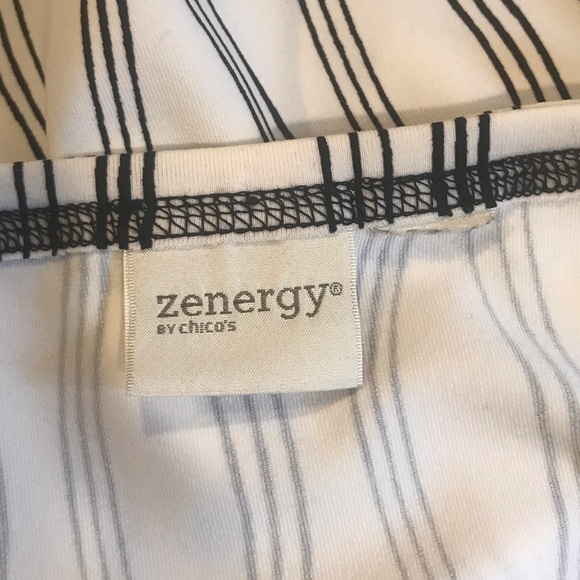 ZENERGY BY CHICOS 1X TANK TOP BLACK & WHITE - Picture 3 of 6